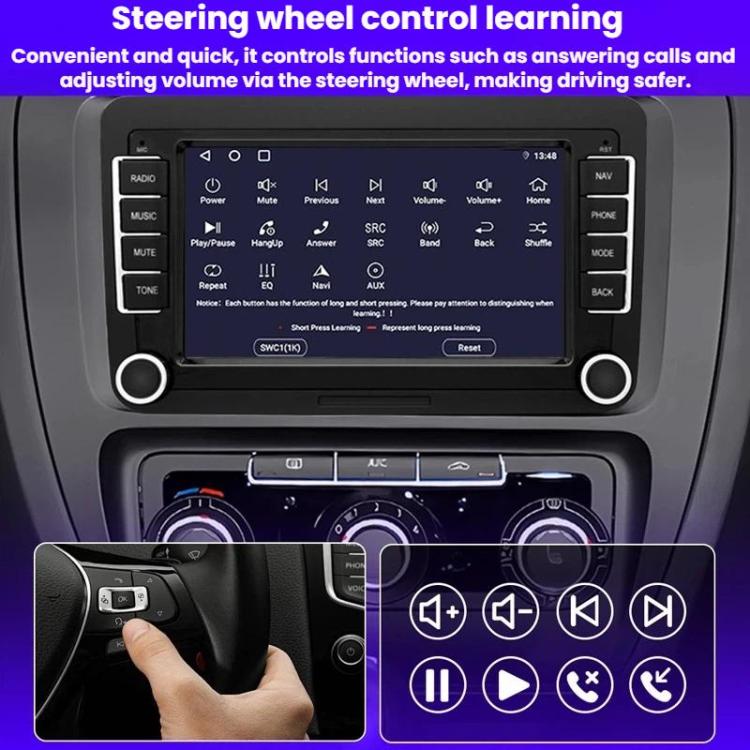 Sistema navigazione auto 7" Bluetooth CarPlay per Volkswagen