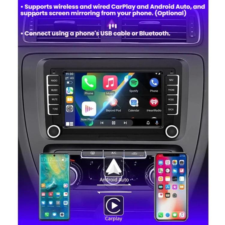 Sistema navigazione auto 7" Bluetooth CarPlay per Volkswagen