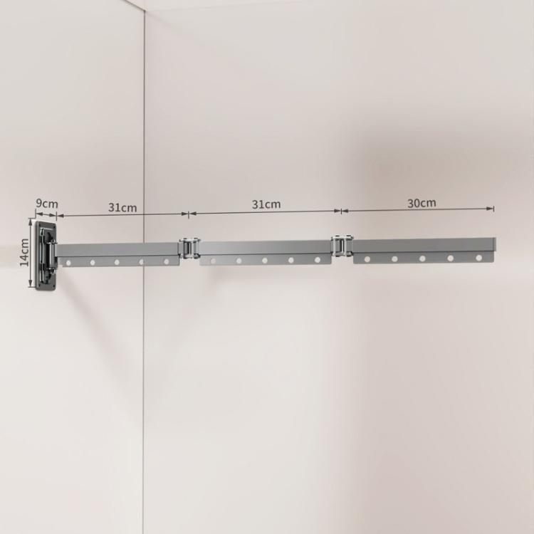 Stendibiancheria pieghevole senza foratura per balcone, stendibiancheria invisibile retrattile, 1-Fold Grey, 2-Fold Grey, 3-Fold Grey, 4-Fold Grey, 5-Fold Grey, 1-Fold White, 2-Fold White, 3-Fold White, 4-Fold White, 5-Fold White