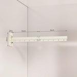 Stendibiancheria pieghevole senza foratura per balcone, stendibiancheria invisibile retrattile, 1-Fold Grey, 2-Fold Grey, 3-Fold Grey, 4-Fold Grey, 5-Fold Grey, 1-Fold White, 2-Fold White, 3-Fold White, 4-Fold White, 5-Fold White