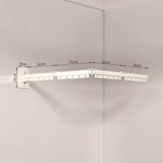 Stendibiancheria pieghevole senza foratura per balcone, stendibiancheria invisibile retrattile, 1-Fold Grey, 2-Fold Grey, 3-Fold Grey, 4-Fold Grey, 5-Fold Grey, 1-Fold White, 2-Fold White, 3-Fold White, 4-Fold White, 5-Fold White