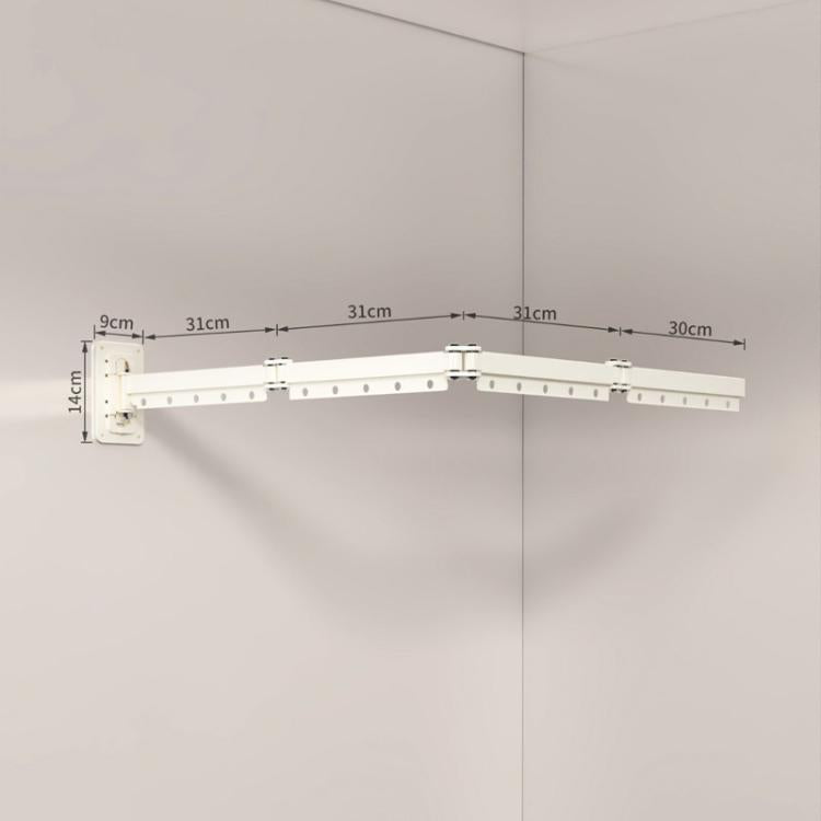 Stendibiancheria pieghevole senza foratura per balcone, stendibiancheria invisibile retrattile, 1-Fold Grey, 2-Fold Grey, 3-Fold Grey, 4-Fold Grey, 5-Fold Grey, 1-Fold White, 2-Fold White, 3-Fold White, 4-Fold White, 5-Fold White