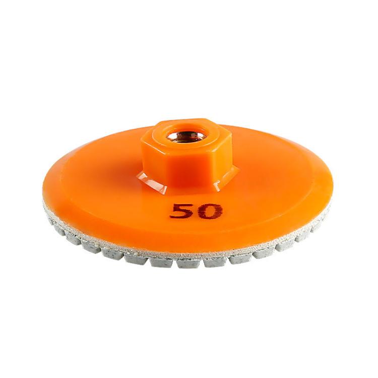 Disco diamantato monoblocco da 3 pollici (8 cm) per levigatura a secco e smerigliatura dei bordi delle piastrelle, 50, 150, 300, 500, 1000