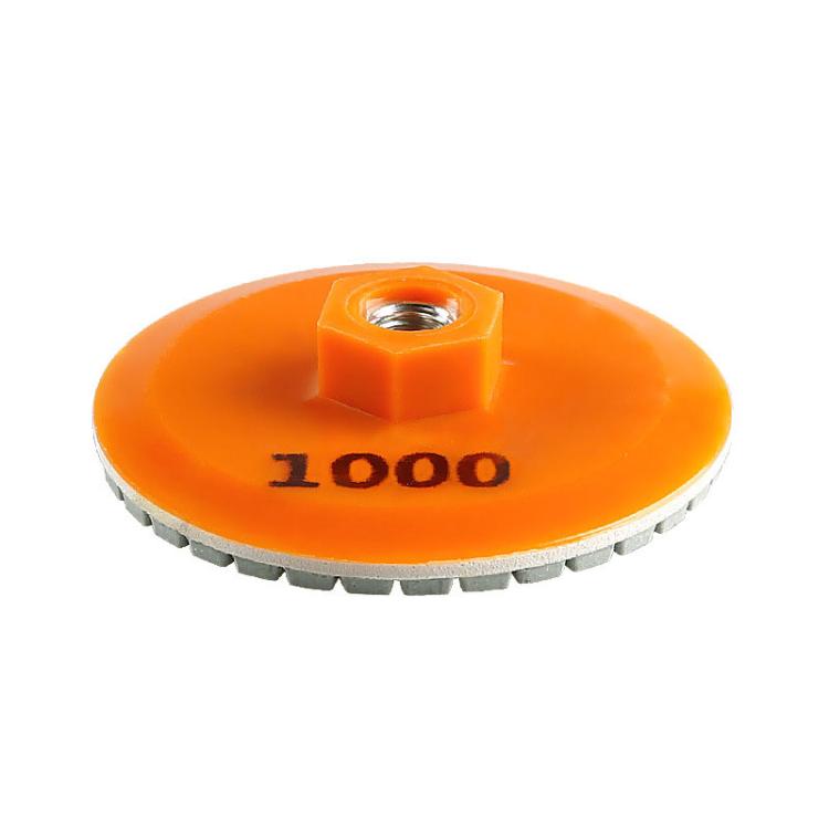 Disco diamantato monoblocco da 3 pollici (8 cm) per levigatura a secco e smerigliatura dei bordi delle piastrelle, 50, 150, 300, 500, 1000
