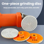 Disco diamantato monoblocco da 3 pollici (8 cm) per levigatura a secco e smerigliatura dei bordi delle piastrelle, 50, 150, 300, 500, 1000