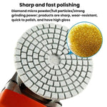 Disco diamantato monoblocco da 3 pollici (8 cm) per levigatura a secco e smerigliatura dei bordi delle piastrelle, 50, 150, 300, 500, 1000