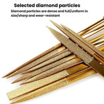 Lima diamantata in lega rivestita di titanio, lima ad alta durezza, strumento per la levigatura di pietre preziose e metalli., 10-Piece Set 3x140mm, 10-Piece Set 4x160mm, 10-Piece Set 5x180mm