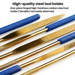 Lima diamantata in lega rivestita di titanio, lima ad alta durezza, strumento per la levigatura di pietre preziose e metalli., 10-Piece Set 3x140mm, 10-Piece Set 4x160mm, 10-Piece Set 5x180mm