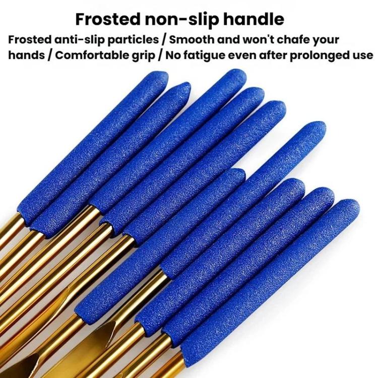 Lima diamantata in lega rivestita di titanio, lima ad alta durezza, strumento per la levigatura di pietre preziose e metalli., 10-Piece Set 3x140mm, 10-Piece Set 4x160mm, 10-Piece Set 5x180mm