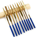 Lima diamantata in lega rivestita di titanio, lima ad alta durezza, strumento per la levigatura di pietre preziose e metalli., 10-Piece Set 3x140mm, 10-Piece Set 4x160mm, 10-Piece Set 5x180mm