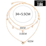 Collana con ciondolo a stella multistrato