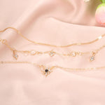 Collana con ciondolo a stella multistrato