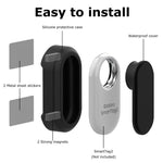 Custodia magnetica impermeabile in silicone per Samsung Galaxy SmartTag2 con magneti potenti e supporto adesivo antifurto nascosto per localizzatore GPS per auto e bici.