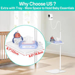 JJ-9376-W-0 Supporto regolabile per baby monitor HelloBaby / VTech / Infant Optics con vassoio portaoggetti