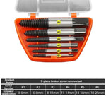 Set di attrezzi per l'estrazione di viti rotte, 6pcs / set, Coarse-threaded 6pcs / set, Coarse-threaded 5pcs / set