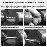 Set di attrezzi per l'estrazione di viti rotte, 6pcs / set, Coarse-threaded 6pcs / set, Coarse-threaded 5pcs / set