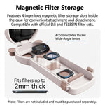 Custodia multifunzionale TELESIN DisAdv per DJI Osmo Pocket 4 con organizer magnetico per filtri.