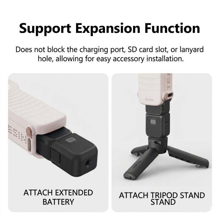 Custodia multifunzionale TELESIN DisAdv per DJI Osmo Pocket 4 con organizer magnetico per filtri.