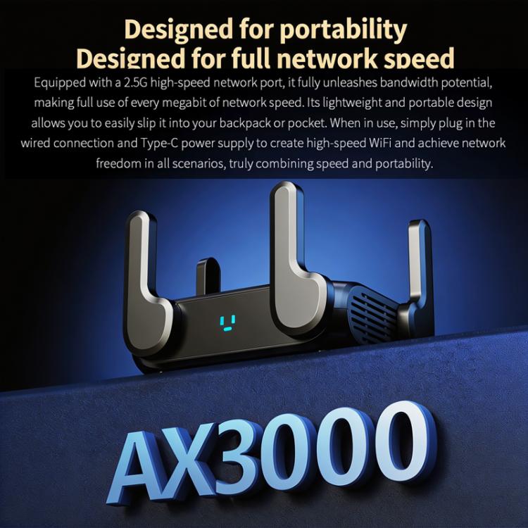 COMFAST CF-WR632AX 3000Mbps WiFi 6 Mesh WIFI Gigabit Router 2.4G/5.8GHz Dual-Band Wireless Signal Amplifier With 2.5G WAN/LAN Port, USB 3.0, US Plug, EU Plug, UK Plug, AU Plug
