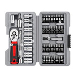Set di chiavi a bussola da 1/4 di pollice, punte per cacciavite, attrezzi per riparazione ferramenta, 48pcs / set, 47pcs / set A, 47pcs / set B