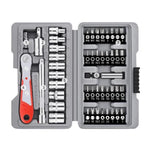 Set di chiavi a bussola da 1/4 di pollice, punte per cacciavite, attrezzi per riparazione ferramenta, 48pcs / set, 47pcs / set A, 47pcs / set B