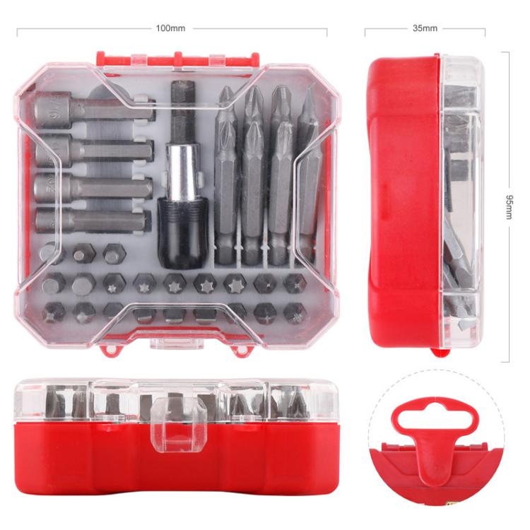 Set di 34 punte per cacciavite in 1, punte piatte/a croce/esagonali, strumenti di riparazione, 34 in 1