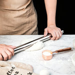 Mattarello in acciaio inox 304 per levigatura e cottura in cucina., LsCook 32cm