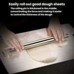Mattarello in acciaio inox 304 per levigatura e cottura in cucina., LsCook 32cm