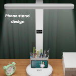 Lampada da scrivania Xiajule per la cura degli occhi, con display dell'ora, 3 temperature di colore dimmerabili e luce da comodino., 1200mAh, 1800mAh