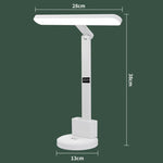 Lampada da scrivania Xiajule per la cura degli occhi, con display dell'ora, 3 temperature di colore dimmerabili e luce da comodino., 1200mAh, 1800mAh