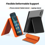 Supporto da tavolo flessibile, deformabile e pieghevole in silicone K8 per cellulari, tablet e laptop, portatile e antiscivolo.