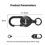Moschettone telescopico per zaino per action camera DJI Osmo Action 6 / Pocket 3 / 4 BRDRC, Normal