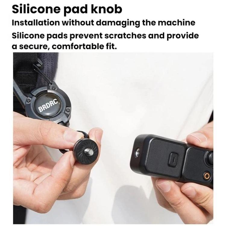 Moschettone telescopico per zaino per action camera DJI Osmo Action 6 / Pocket 3 / 4 BRDRC, Normal
