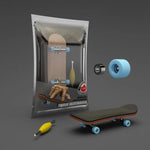 Skateboard da dito in legno d'acero a 5 strati con cuscinetti, antistress da scrivania, gioco sportivo per le dita