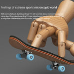 Skateboard da dito in legno d'acero a 5 strati con cuscinetti, antistress da scrivania, gioco sportivo per le dita