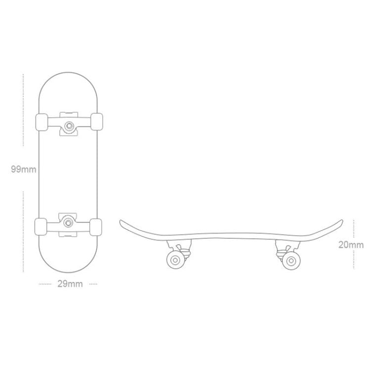 Skateboard da dito in legno d'acero a 5 strati con cuscinetti, antistress da scrivania, gioco sportivo per le dita