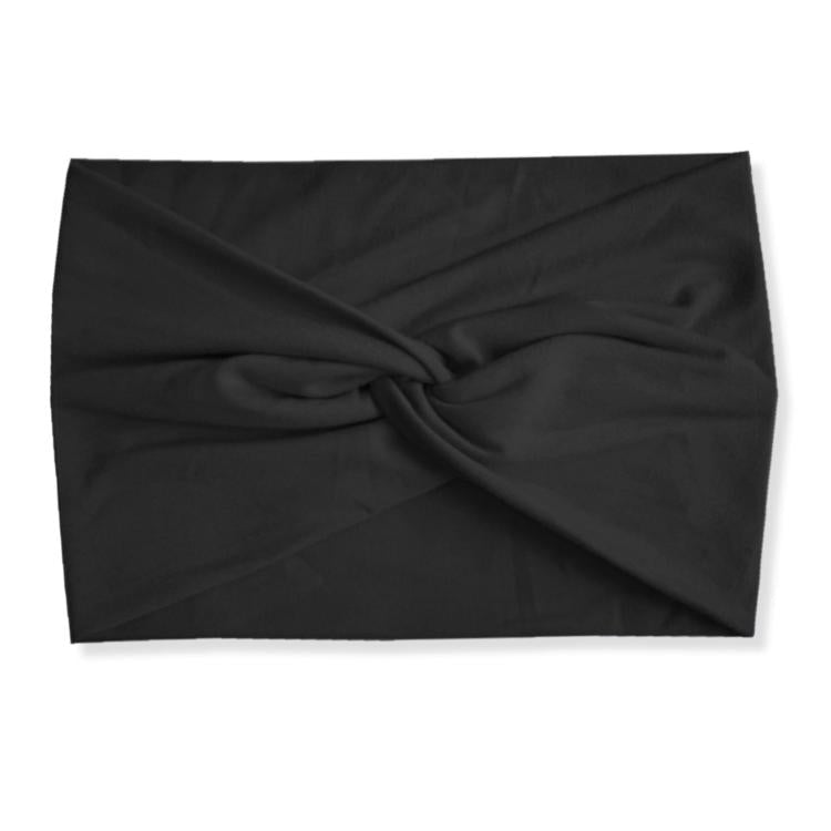 Fascia elastica incrociata extra larga per capelli da donna, ideale per yoga, corsa e sport.