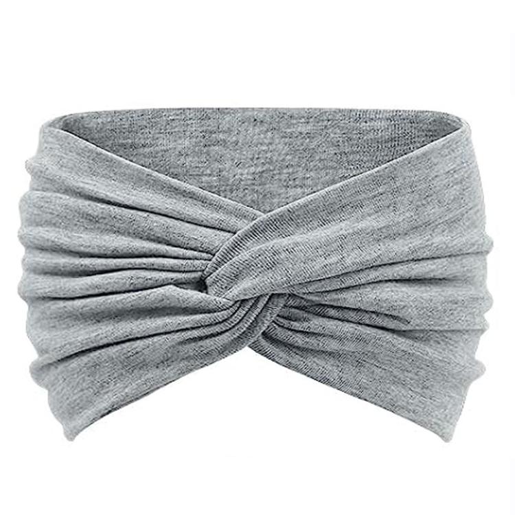 Fascia elastica incrociata extra larga per capelli da donna, ideale per yoga, corsa e sport.