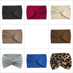 Fascia elastica incrociata extra larga per capelli da donna, ideale per yoga, corsa e sport.