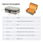 Custodia per action camera aMagins in pelle nabuk, piccola borsa da viaggio con divisori regolabili.