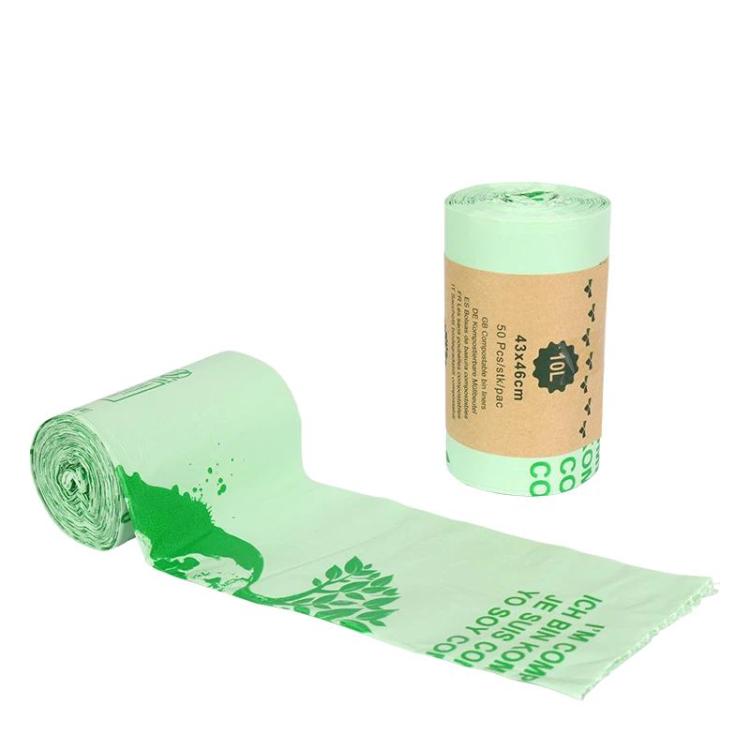 Sacchi per la spazzatura biodegradabili in PLA per cucina, sacchi per rifiuti domestici compostabili con apertura piatta, 50pcs / set 36 x 35cm, 50pcs / set 40 x 38cm, 50pcs / set 43 x 46cm, 25pcs / set 55 x 72cm
