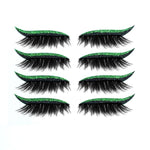 4 paia di eyeliner glitterato autoadesivo impermeabile, ciglia finte, ombretto adesivo