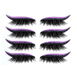 4 paia di eyeliner glitterato autoadesivo impermeabile, ciglia finte, ombretto adesivo