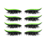 4 paia di eyeliner glitterato autoadesivo impermeabile, ciglia finte, ombretto adesivo