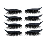 4 paia di eyeliner glitterato autoadesivo impermeabile, ciglia finte, ombretto adesivo