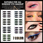 4 paia di eyeliner glitterato autoadesivo impermeabile, ciglia finte, ombretto adesivo