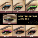 4 paia di eyeliner glitterato autoadesivo impermeabile, ciglia finte, ombretto adesivo