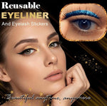 4 paia di eyeliner glitterato autoadesivo impermeabile, ciglia finte, ombretto adesivo
