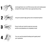 4 paia di eyeliner glitterato autoadesivo impermeabile, ciglia finte, ombretto adesivo