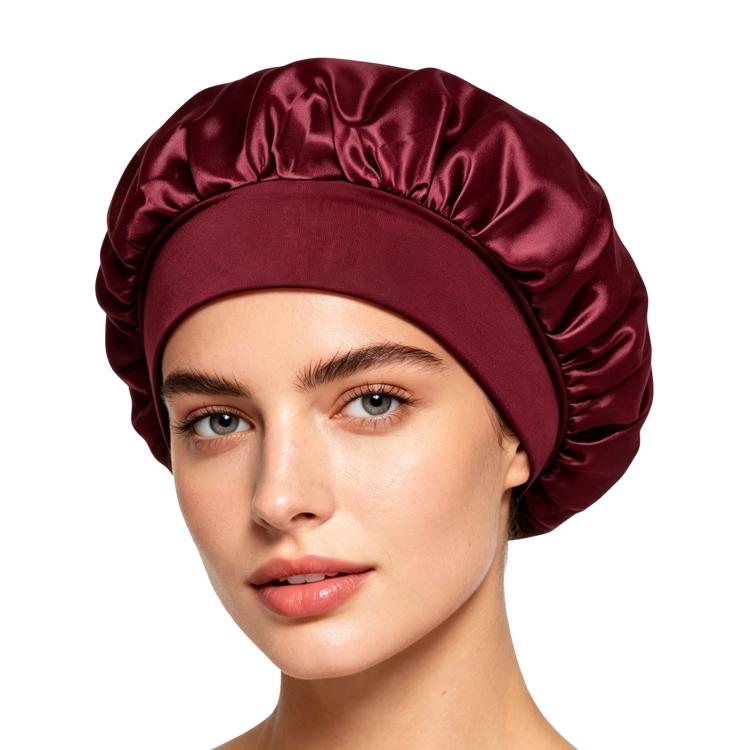 Cuffia da doccia regolabile da donna con tesa larga, ideale per dormire durante la chemioterapia e per la cura dei capelli.
